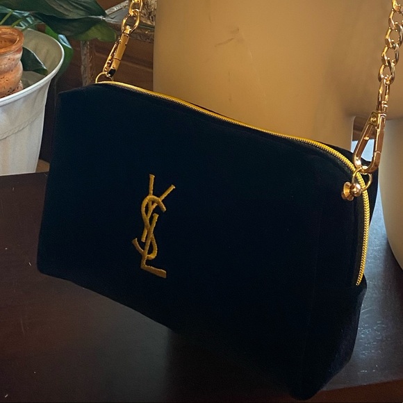 Yves Saint Laurent Handbags - YSL Converted Makeup Bag Crossbody - one side of chain needs to be reattached